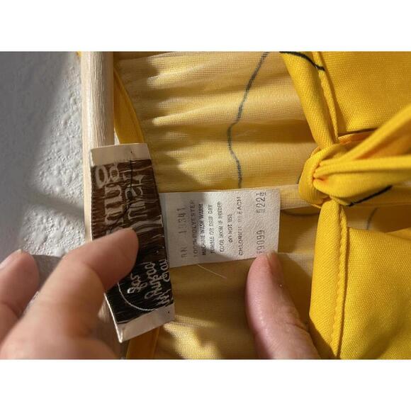Vintage Just Young Yellow Dress with Snail Detail- Size 16/18 - Picture 4 of 8
